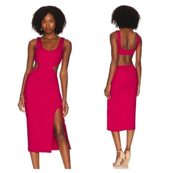knee length dresses for ladies Baltic Born Womens Thebes Tank Midi Dress | Blue Print main image 0